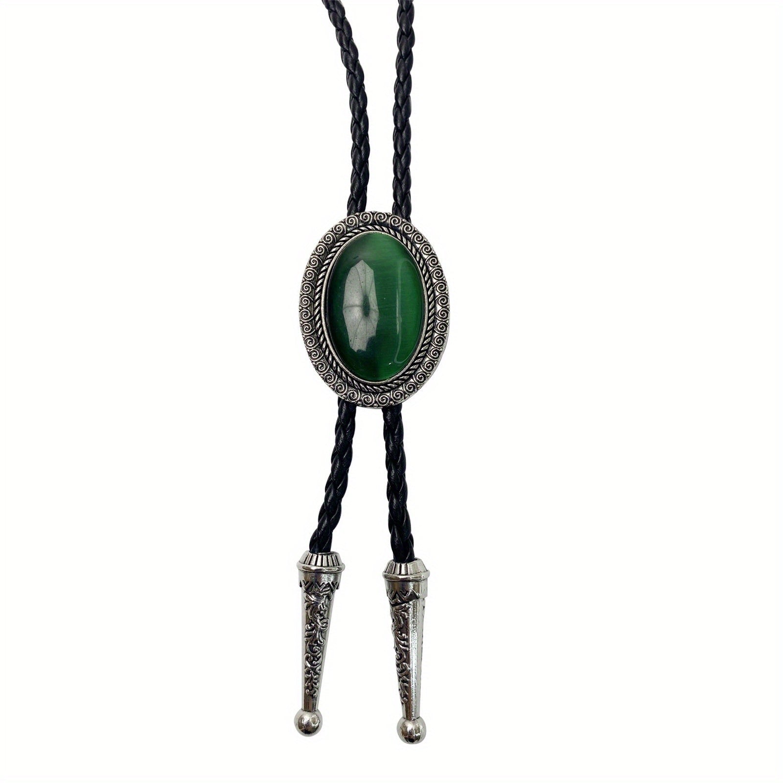 Men's Green Gem Tie Adjustable Neckties Clothing Accessories