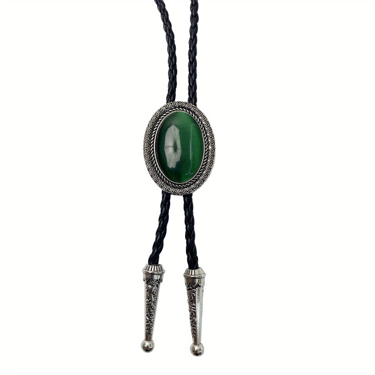 Men's Green Gem Tie Adjustable Neckties Clothing Accessories