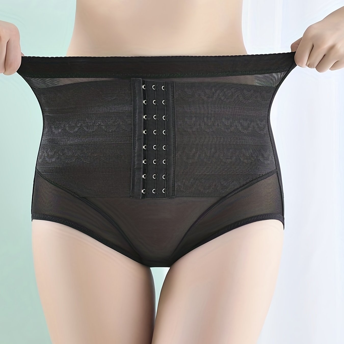 Mesh Stitching Shaping Panties Tummy Control Compression Panties