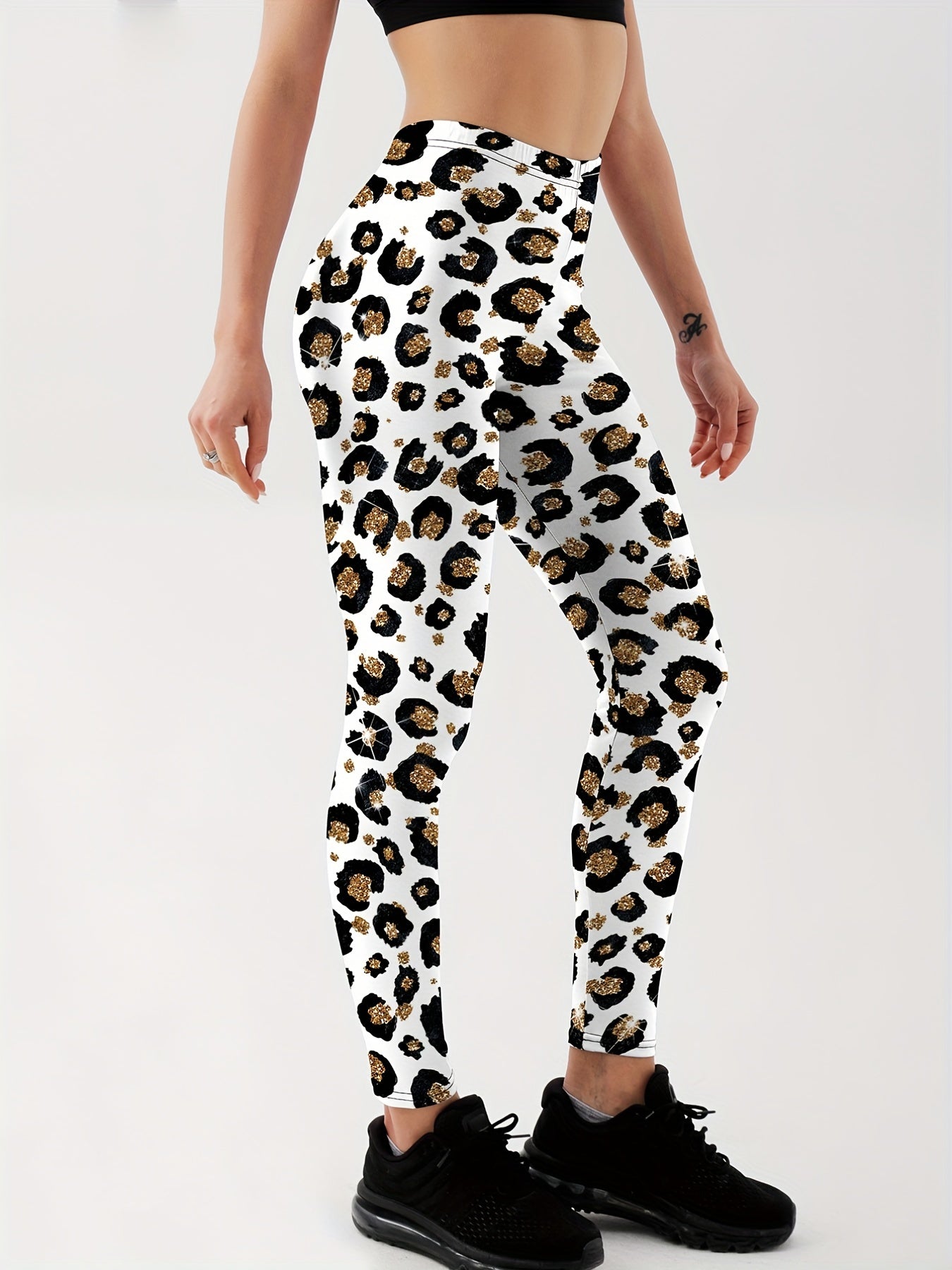 Leopard Print Lip Lifting Yoga Leggings Activewear