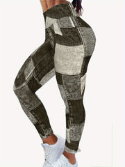  Colorblock High Rise Skinny Trousers