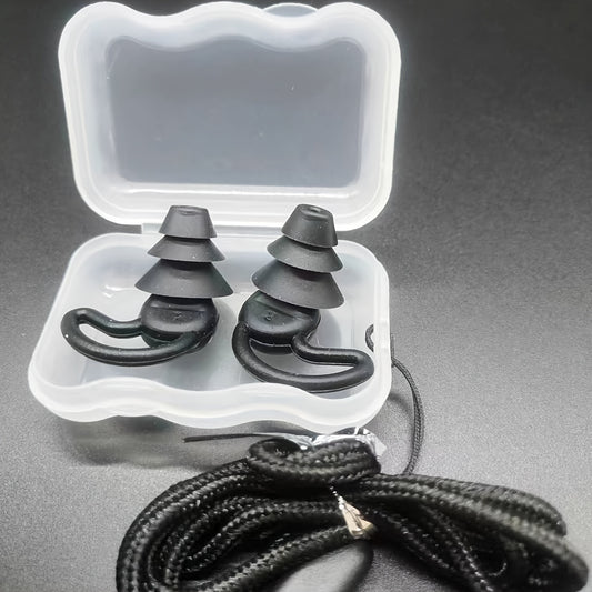 Waterproof Silicone Earplugs with Storage Box for Swimming, Diving, Sleeping