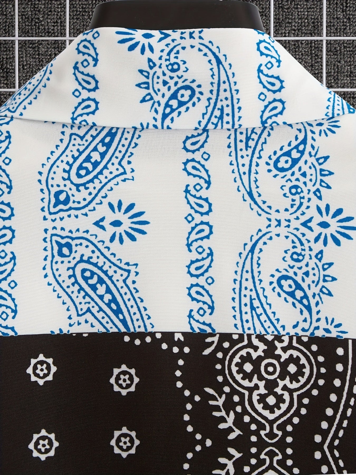 Men's Paisley Pattern Short Sleeve Shirt