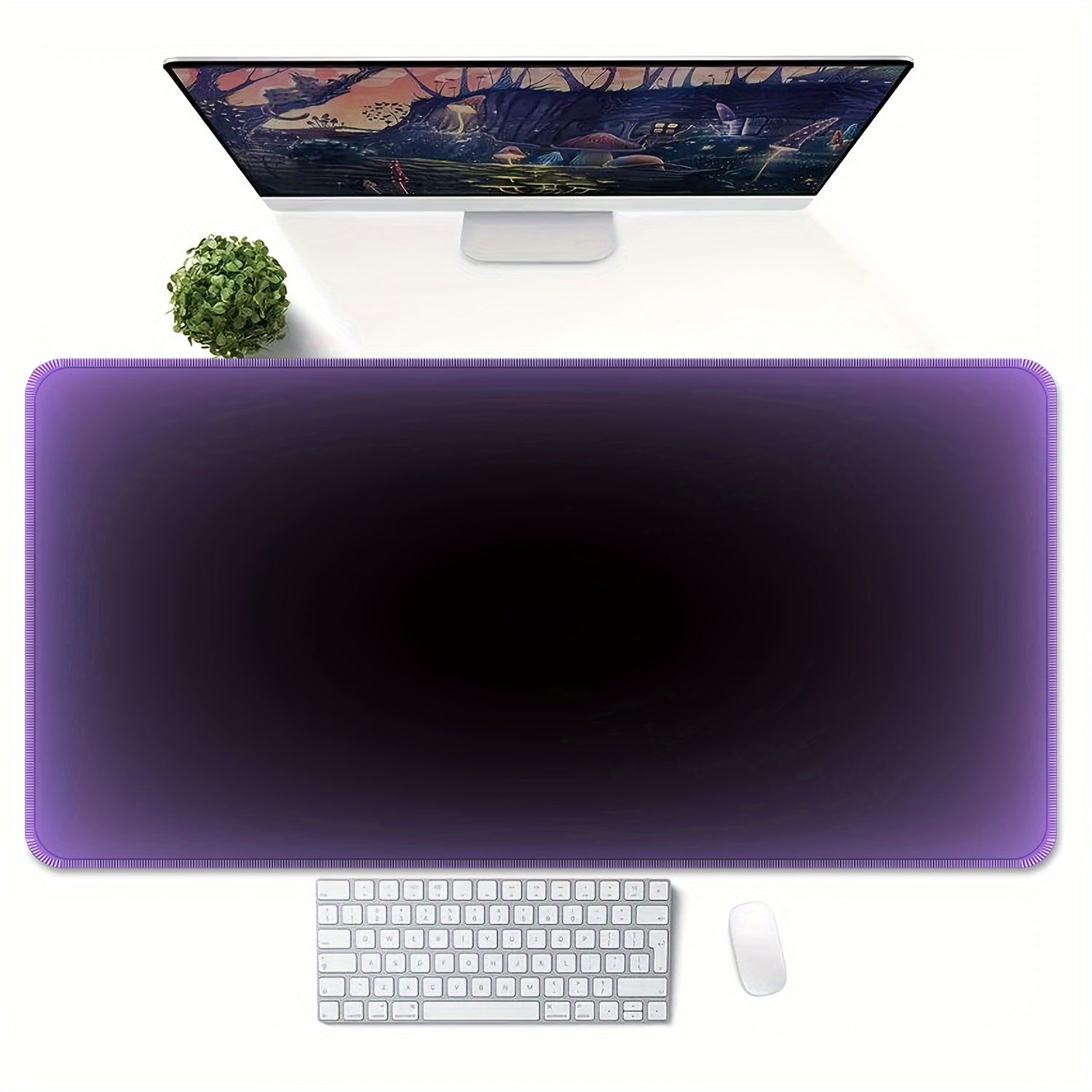 Purple Mouse Pad Computer HD Keyboard Pad Mouse Pad Desk Pad Natural Rubber