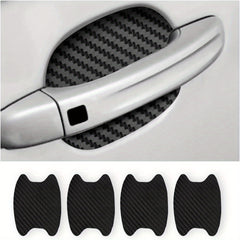 4pcs Carbon Fiber Door Handle Protector Sticker - Upgrade Your Car's Look