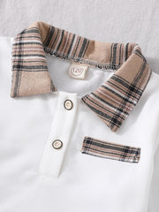 2pcs Preppy Style Sweater & Pleated Skirt Set