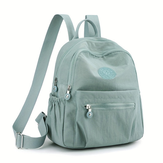 Large Aqua Nylon Backpack