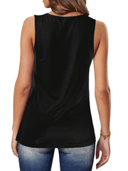 Basic Tank Top V Neck Sleeveless Summer Tank Top