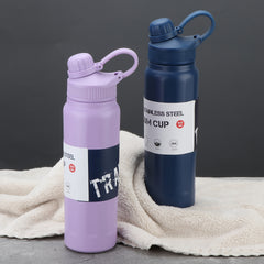 840ML Water Bottle With Straw Stainless Steel Insulation Cup