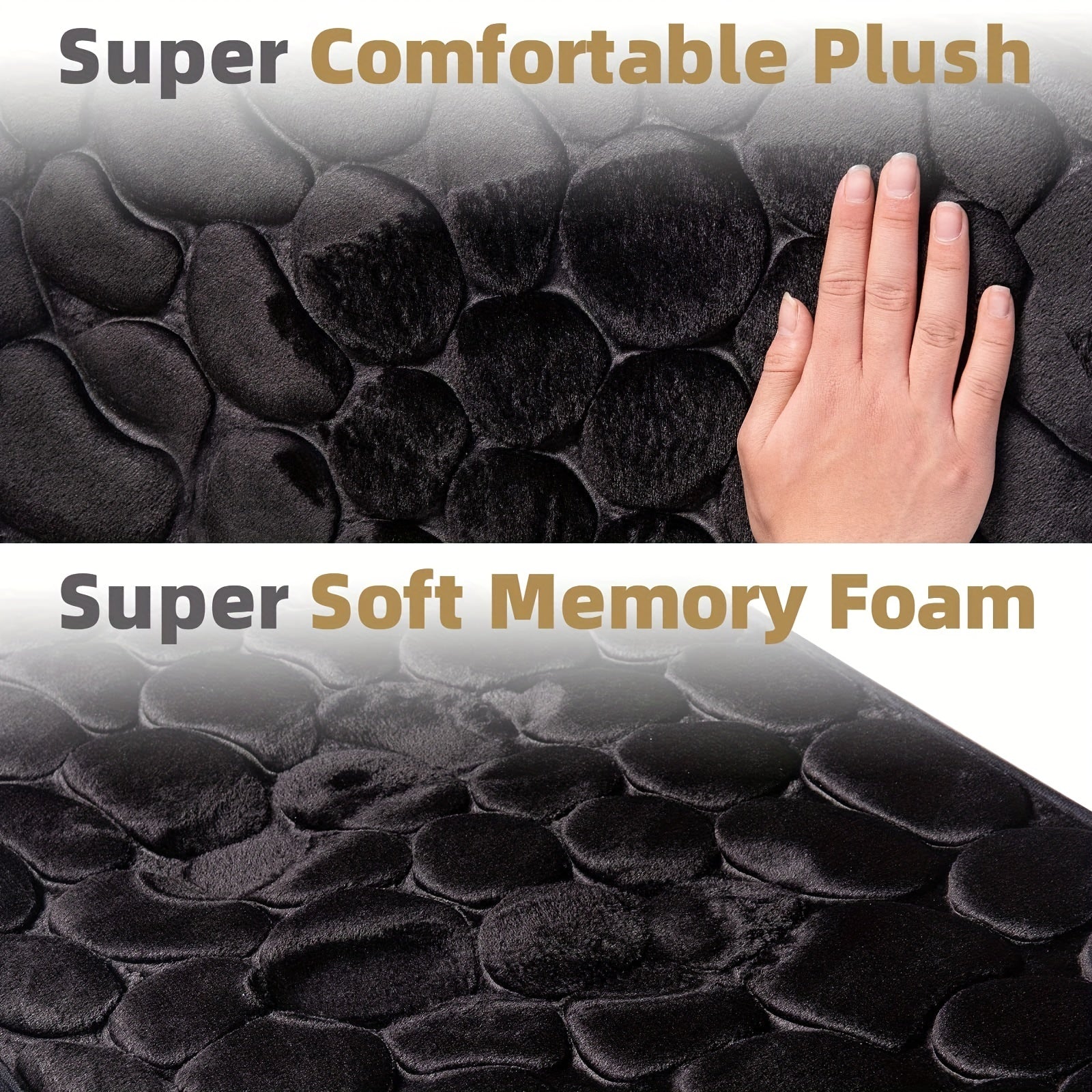 Absorbent Floor Mat Sponge Stone Texture Coffee Non slip Bathroom Floor Mat