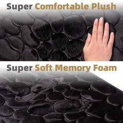 Absorbent Floor Mat Sponge Stone Texture Coffee Non slip Bathroom Floor Mat