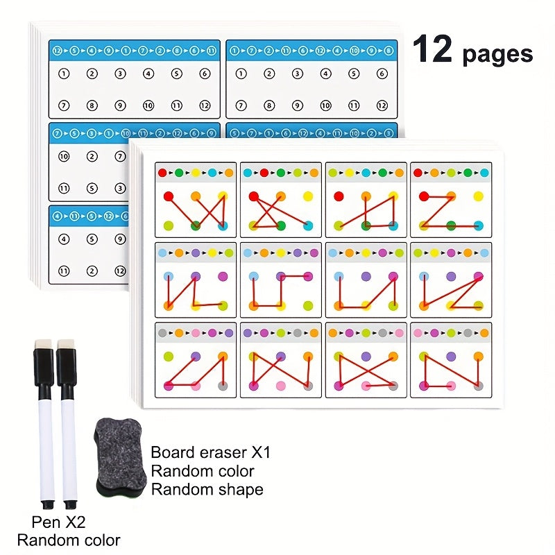 Reusable Erasable Pen Training Card for Seniors