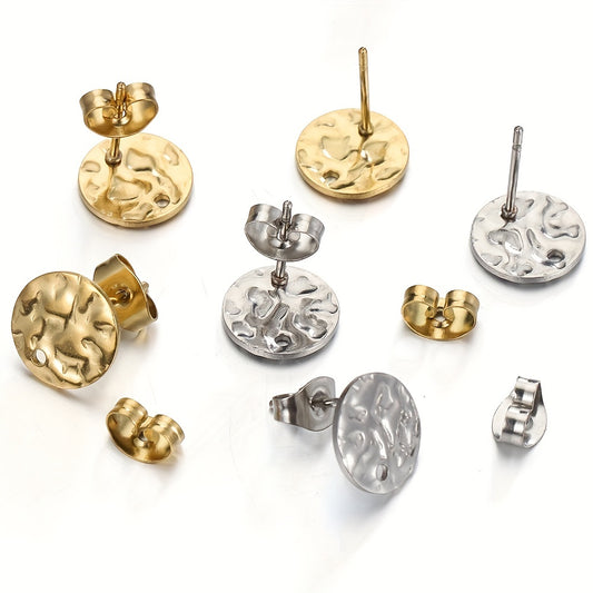 10pcs Stainless Steel Ear Stud Earring Back Set DIY Earring Making