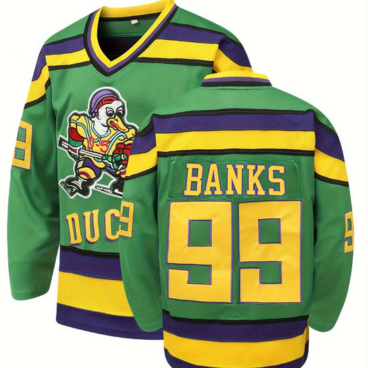 Men's Green Ice Hockey Jersey Christmas Series Retro Classic
