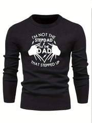 DAD Print Knitted Sweater for Men