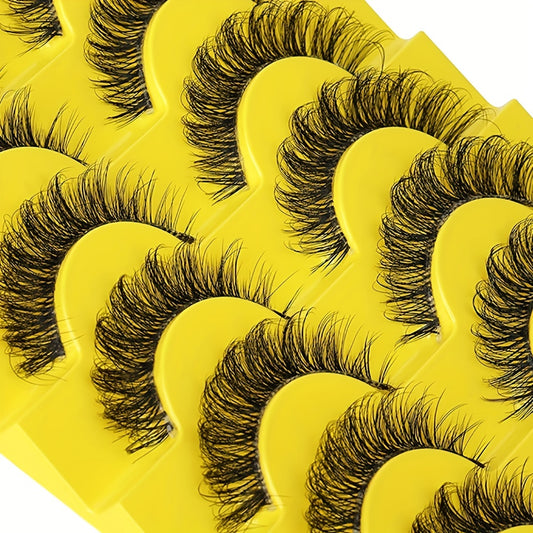 Natural Look Faux Mink Eyelashes 6D Fluffy Peri Cat Eye Lashes Pack