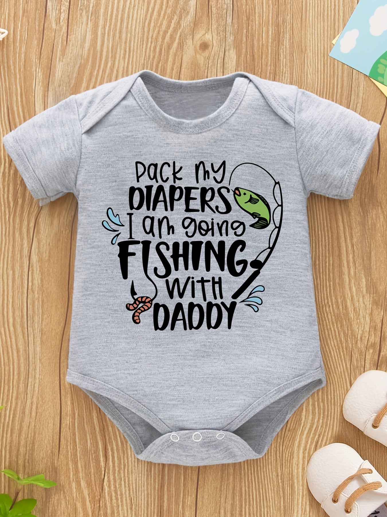 Fishin' with Daddy Summer Onesie for Babies