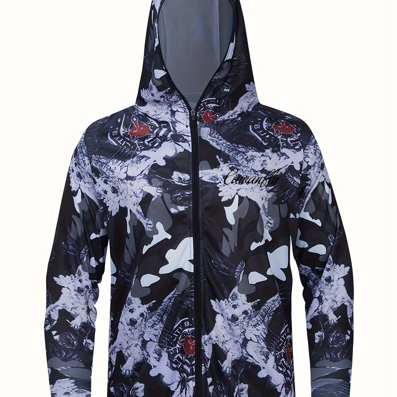 Men's Zipper Hoodie Anti UV Sunscreen Fishing Jacket