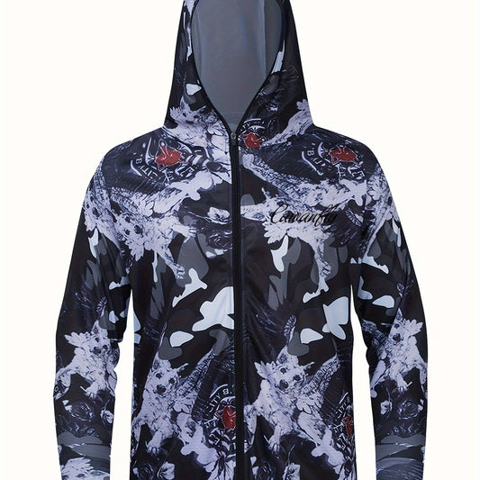 Men's Zipper Hoodie Anti UV Sunscreen Fishing Jacket