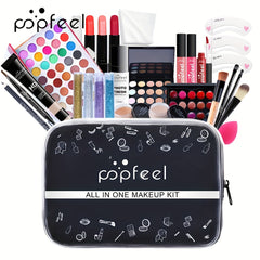 Full Makeup Set Eyeshadow Palette Lipstick Concealer Foundation Brushes