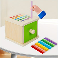 Wooden Drawer Classification Box Shape Recognition Coin Toy