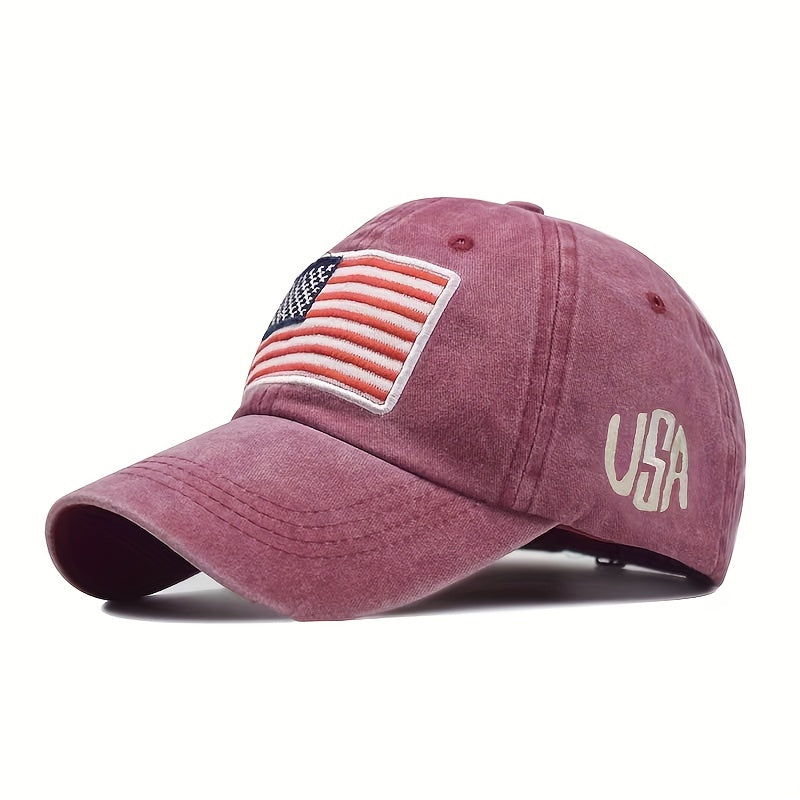 American Flag Baseball Cap Adjustable Unisex Peaked Cap