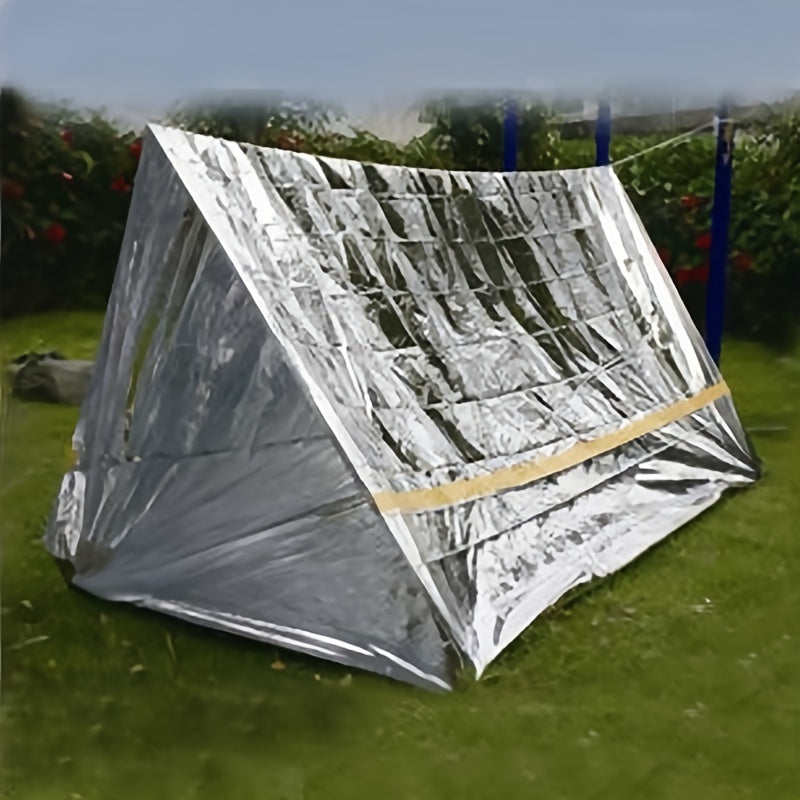 Emergency Survival Tent Aluminum Foil Reflective Shelter Outdoor Blanket