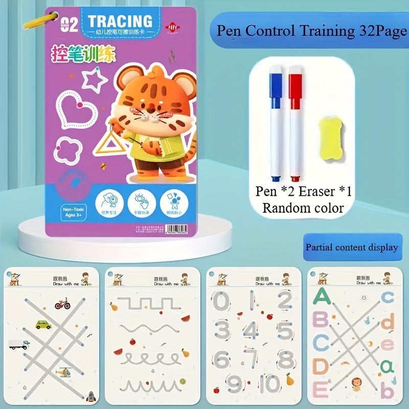 Kids Tracing Letters Numbers Flashcards & Coloring Book