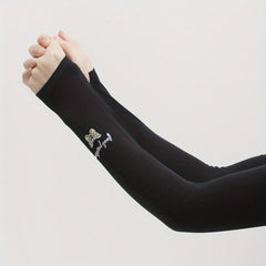 Butterfly Print Sunproof Sleeves Ice Silk UV Thin Breathable