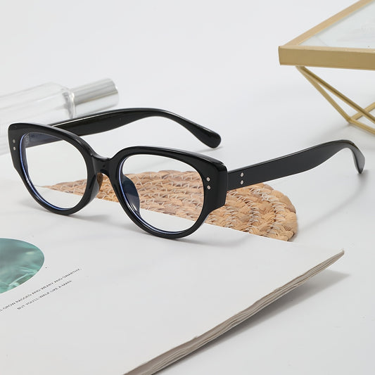 Anti Blue Light Oval Frame Glasses Cat Eye Eyewear