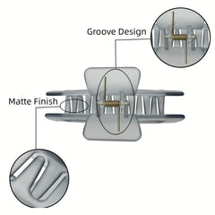 Transparent Rectangle Hair Claws Matted Texture Hair Accessories