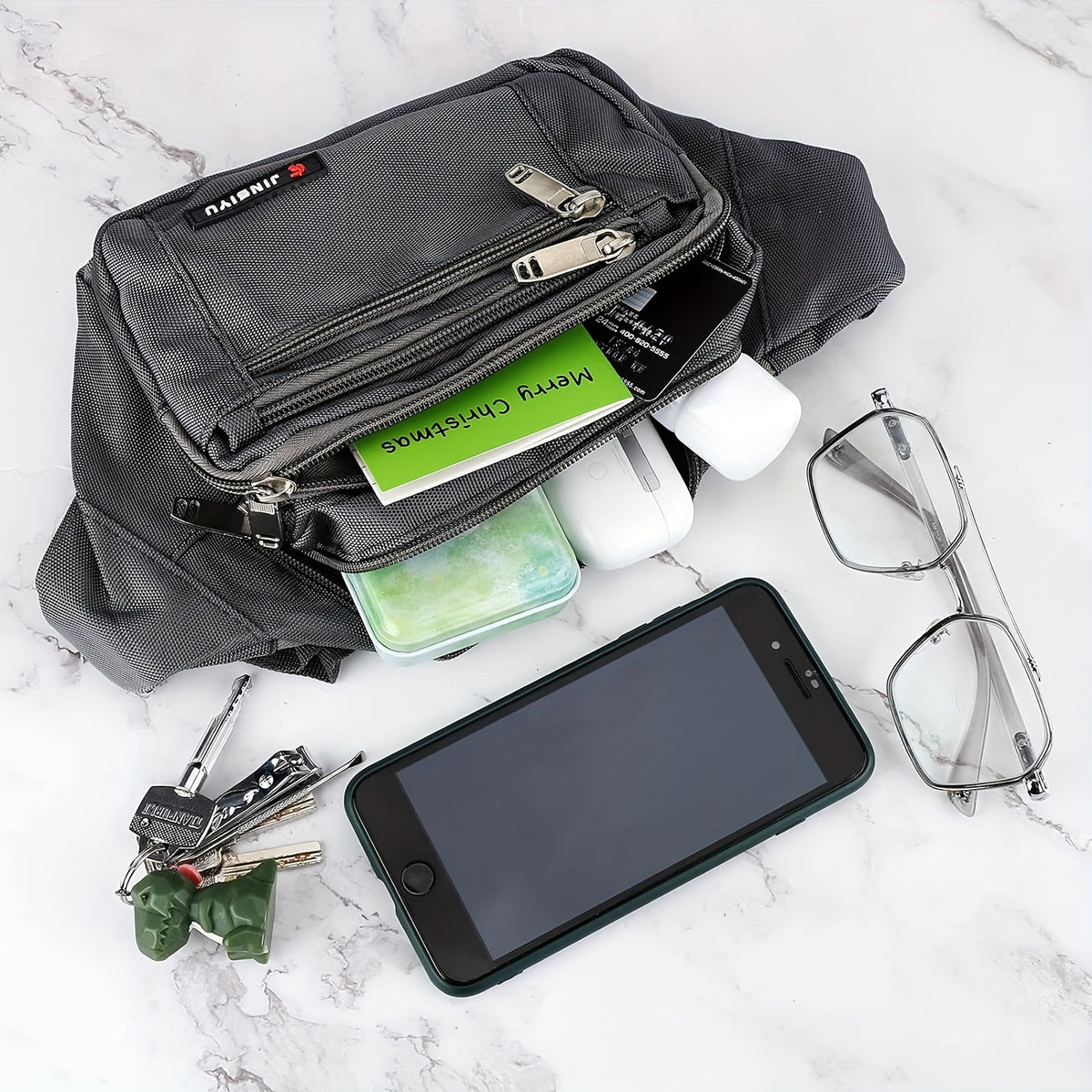Outdoor Oxford Cloth Shoulder Bag Gray