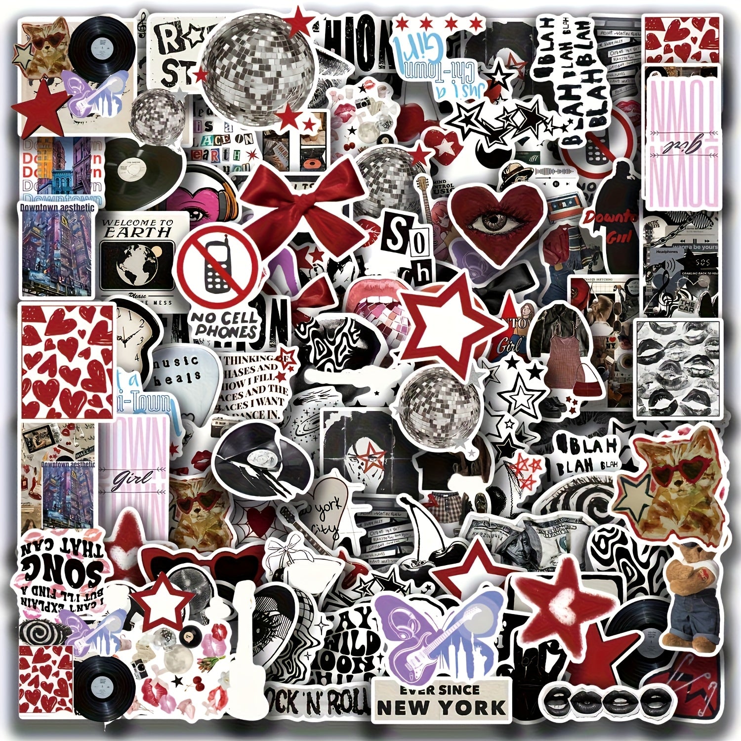 100 Y2K Cartoon Stickers for Decorating Various Items