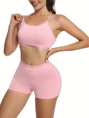 Cut Out Sports Bra & Panties Lingerie Set
