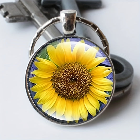 Sunflower Vintage Bag Keychain Jewelry Accessory