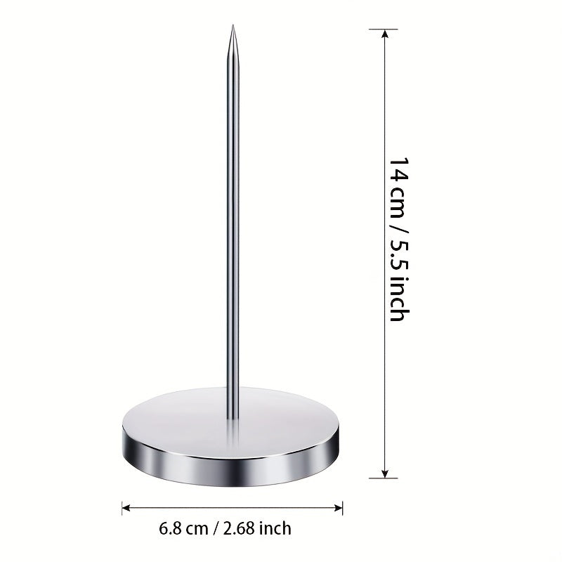 3 Pieces Steel Check Spindle Straight Rod Bill Fork Holder for Office