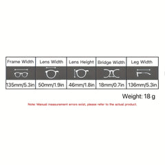 Irregular Metal Frame Glasses Anti-light for Men Student