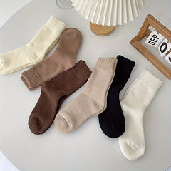 6 Pairs Comfy & Warm Mid Tube Women's Socks