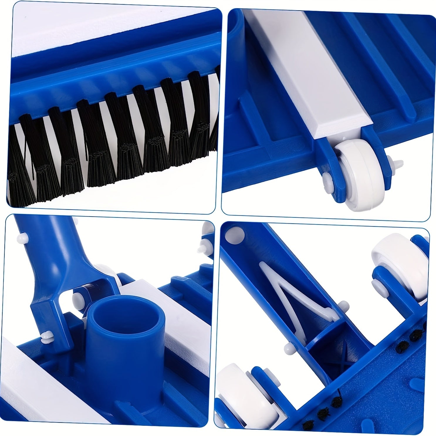 14 Inch Weighted Pool Vacuum Head w/ Side Brushes for Above/Inground Pool