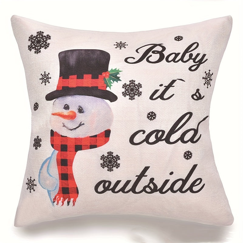Christmas Elk Sofa Pillow Cover, Xmas Style Pillowcase