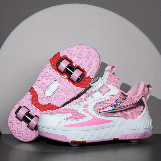 Breathable Mesh Roller Shoes for Kids Outdoor Fun