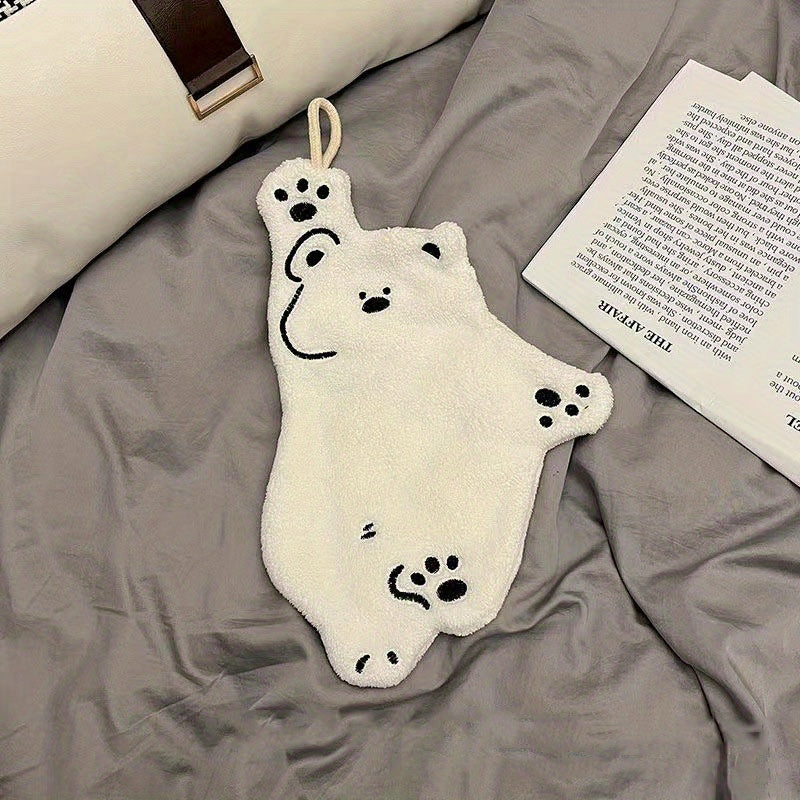 Panda Polar Bear Hand Towel Quick Dry with Loop