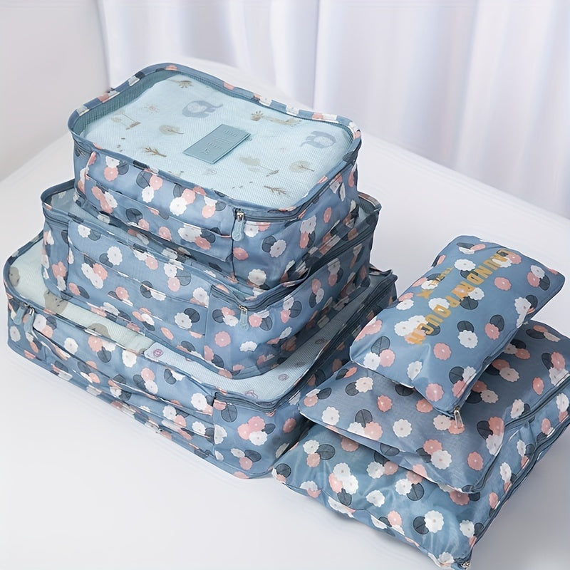 6pcs Portable Storage Bags Waterproof Clothes Organizer & Cosmetic Toiletry Bags