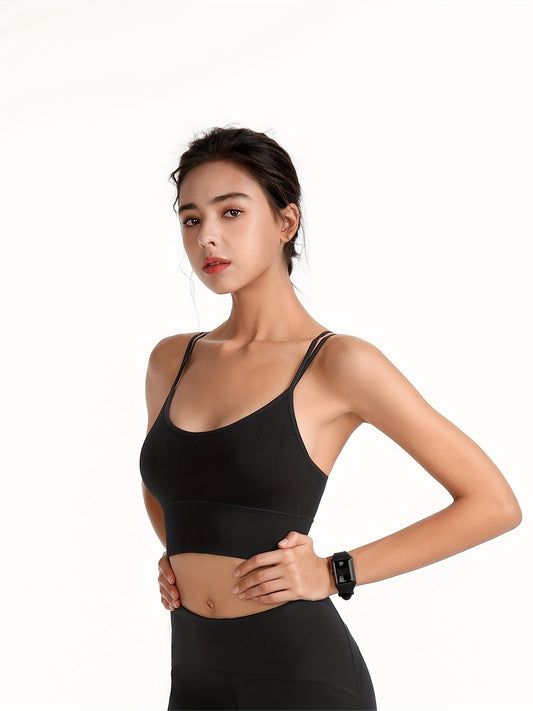 Wireless Sports Bra Double Straps Running Workout Women's Lingerie