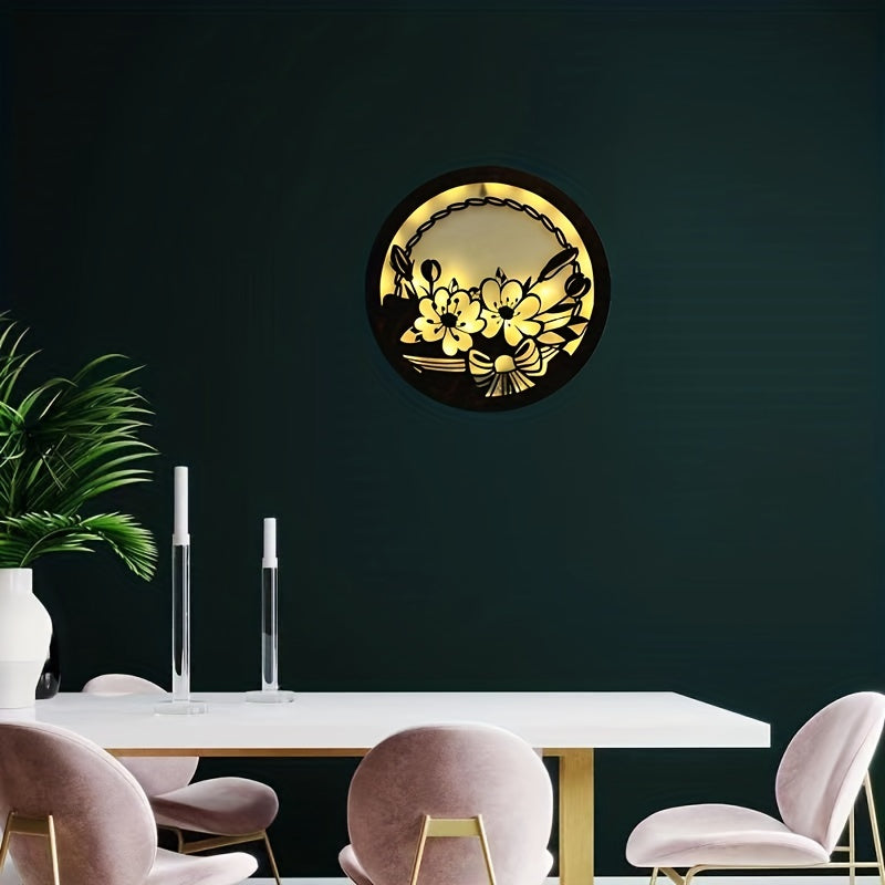 Children's Room LOVE Hanging LED Light Decoration Retro Wooden Sign