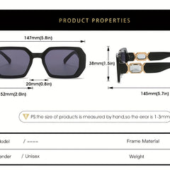 Rhinestone Gradient Polygon Sunglasses UV400