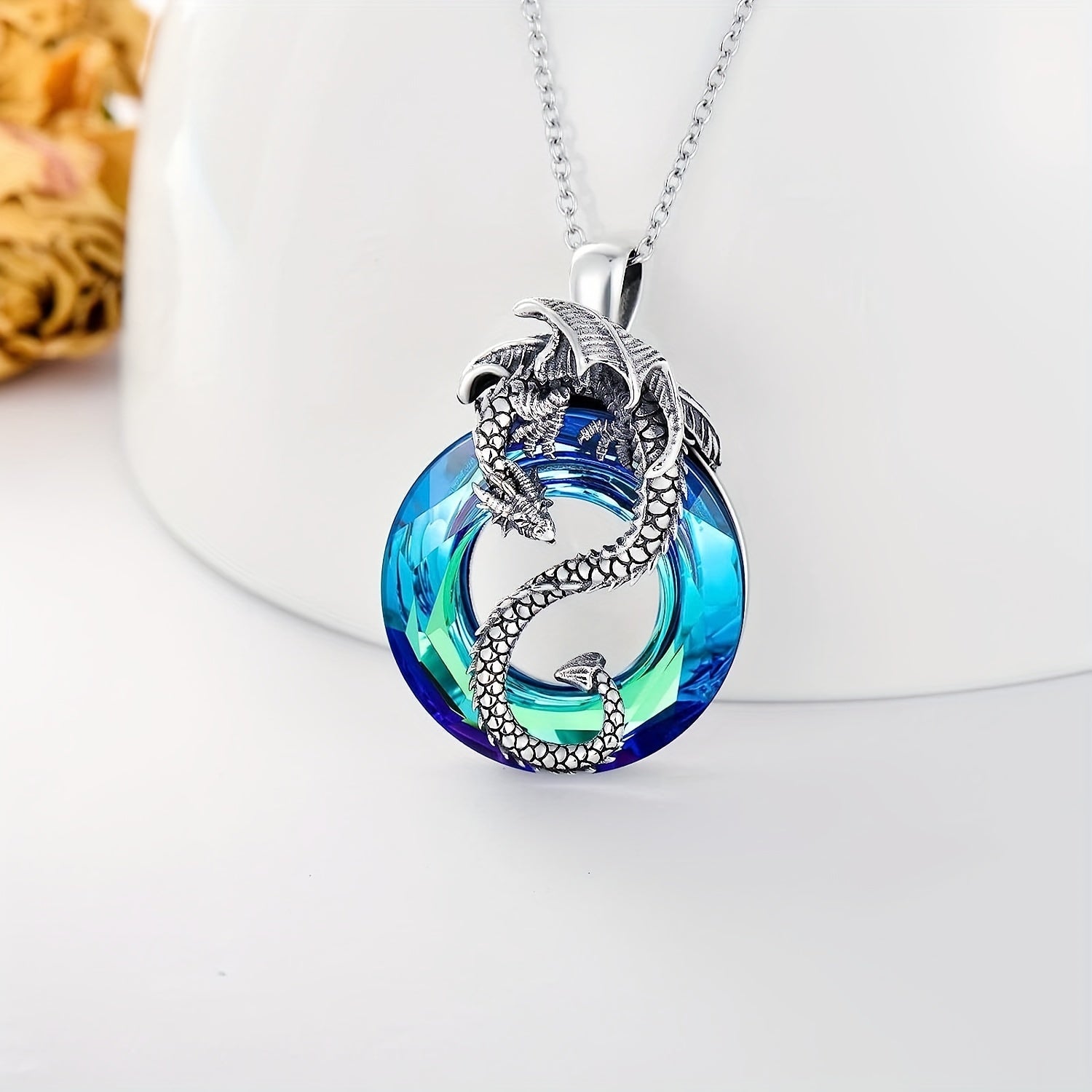 Dragon Scale Pendant Necklace Retro Style Gift for Men & Women