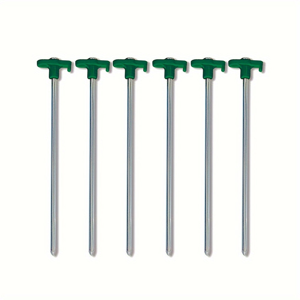 6pcs Fluorescent Luminous Canopy Ground Nails Tent Pegs Stakes