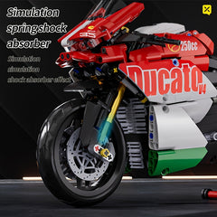 Building Blocks Car Motorcycle 1 10 Sports Car Shape Red Appearance Intelligent