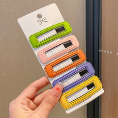 Candy Leather Hair Clip Barrette Hair Accessories For Women